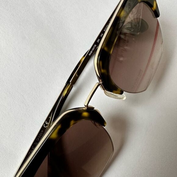 RAG and Bone Sunglasses RNB 1007S size 51 21 brown tortoiseshell Brat Girl NWOT - Picture 6 of 15